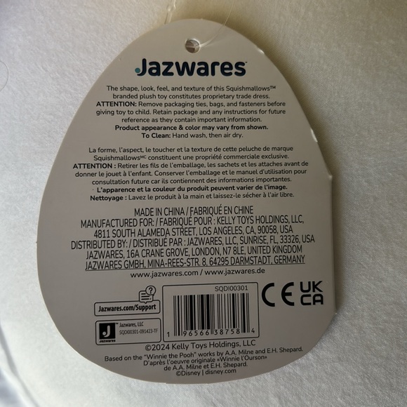 Original SQUISHMALLOWS 8” Winnie The Pooh Easter Plush Holding Easter Basket - Picture 3 of 3